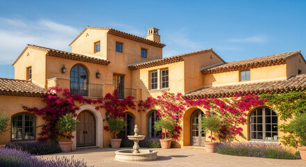 Historic stone buildings and traditional residential architecture line an ancient street in the old town of Seville, Spain, under a clear sky
