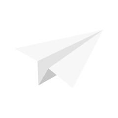 White paper airplane icon