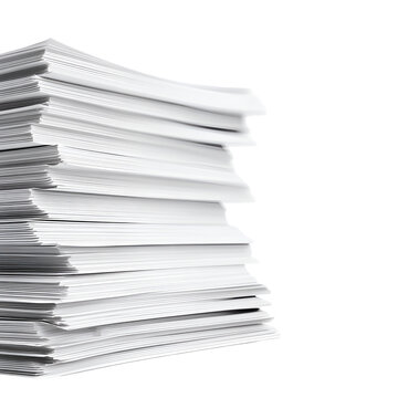 Pile of Paper: A stark, high-angle composition showcases a neat stack of pristine white sheets, the perfect backdrop for conveying concepts like paperwork or official documents. 