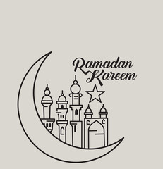 Ramadan kareem card vector