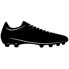 Soccer cleat icon vector isolated with simple flat black silhouette football shoe sports equipment symbol © Nipa