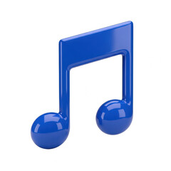 Vibrant blue musical note symbol