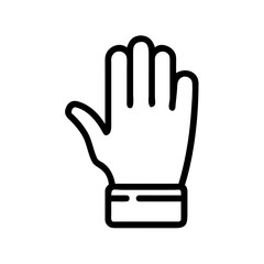 Obraz premium Gardening Glove Icon - Protective Hand Wear for Farming and Yard Work Outline Vector