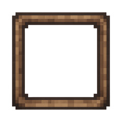 PNG Pixelated square wooden frame