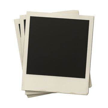 PNG Vintage blank polaroid photo stack