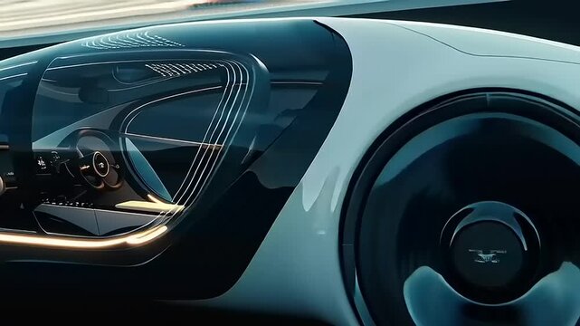 Futuristic Concept Car Interior and Exterior Design.