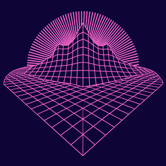 Distorted grid shapes isolated. Retrofuturistic warped mesh grid. Curved mesh abstract elements. Retro punk design element. Vector curve surface background. © Designer As HasiB