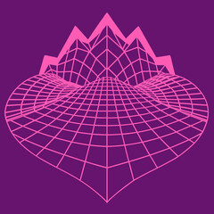 Distorted grid shapes isolated. Retrofuturistic warped mesh grid. Curved mesh abstract elements. Retro punk design element. Vector curve surface background. © Designer As HasiB