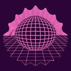 Distorted grid shapes isolated. Retrofuturistic warped mesh grid. Curved mesh abstract elements. Retro punk design element. Vector curve surface background. © Designer As HasiB