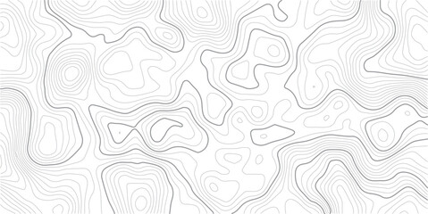 Obraz premium Abstract topo contour map on white background, Topographic map Topographic contour lines map seamless pattern. Rendering abstract illustration.