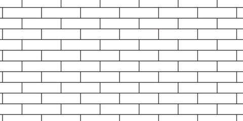 Fototapeta premium white brick wall texture and solid bricks seamless pattern background.