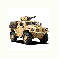 Army protected, armored off-road vehicle.