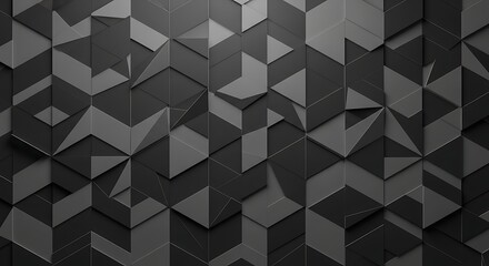 Obraz premium Geometric Abstract Wall Pattern With Shadowed Panels