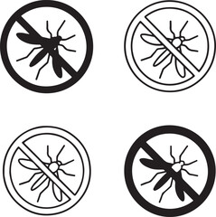 Isolated Malaria Prevention Icon Set, Malaria Prevention Icon, Malaria Awareness Icon, Malaria Campaign Icon, Health Awareness Icon, Mosquito Control Icon, Public Health Icon, Editable Vector Stock