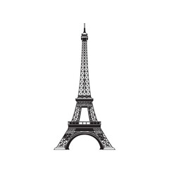 Iconic Eiffel Tower silhouette showcasing Parisian architecture and timeless engineering.