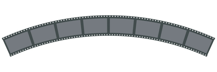 Fototapeta premium Cinema film strips reel templates. retro film strip frame element isolated on transparent background. video or movie film vintage analog cinema, photograph camera. abstract vector illustration.