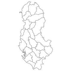 A map of a region with outlined areas Vector