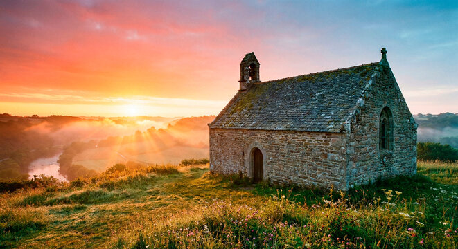 old church in the field
