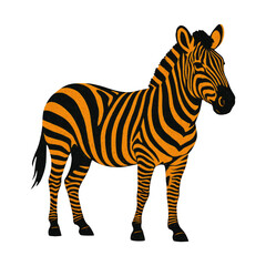 Obraz premium PNG Stylized zebra silhouette illustration.