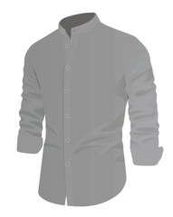 Stand up collar shirt. vector