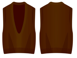 Female sleeveless t shirt. vector