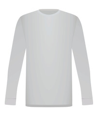 Grey fit t shirt short sleeves. vector illustration