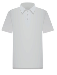 Grey fit t shirt short sleeves. vector illustration