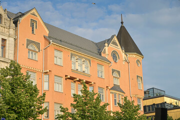 Fototapeta premium Altbau, Jugendstil, Kasarmitori Platz, Kaartinkaupunki, Altstadt, Helsinki, Finnland