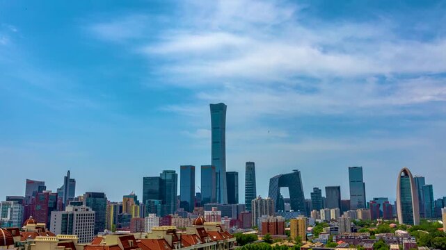 Beijing CBD Skyline with CITIC Tower and Modern Skyscrapers