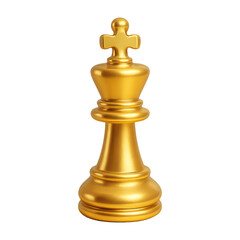 PNG Golden chess king piece
