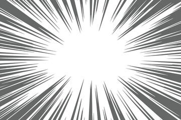 Obraz premium Comic and sunbrush style action lines isolated on white background. comic action design frame.