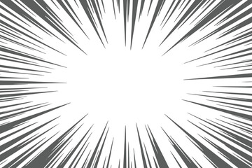 Fototapeta premium Comic and sunbrush style action lines isolated on white background. comic action design frame.