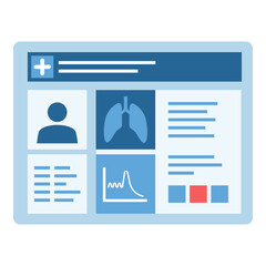 Plakat Electronic medical records of a patient