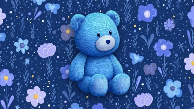 Hintergrund blauer Teddy