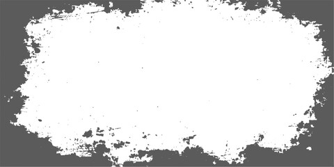 Fototapeta premium Vintage black vector wallpaper featuring a dirty grunge frame texture with abstract ink splashes and paint splatter design elements on a stained paper pattern illustration