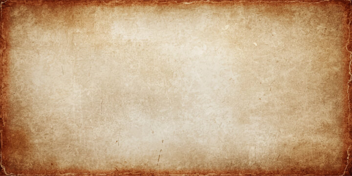 Aged vintage parchment with a stained brown grunge texture provides an antique sepia backdrop and blank worn paper design for an ancient retro art wallpaper