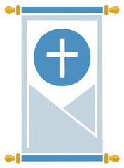 Fototapeta premium Religious Banner with Cross Christian Symbol for Display and Ceremonies