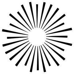 Starburst Vector Graphic with Concentric Rays for Emphasis or Burst Effect Design Element