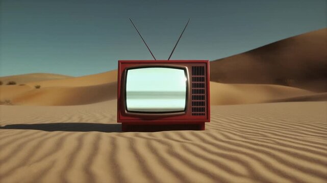 Vintage television in the desert 