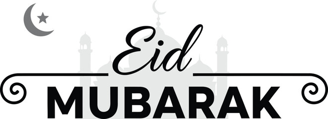 Eid mubarak wishes and greetings for muslim celebrations © Jobax