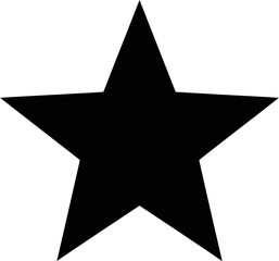 Black five pointed star icon