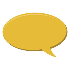 Yellow comic speech bubble