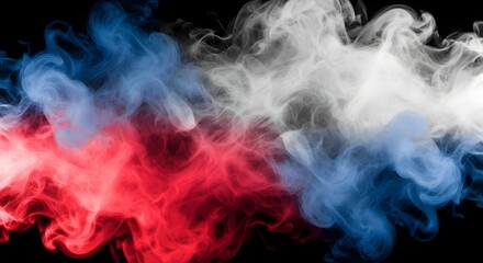 Obraz premium Red Blue Smoke