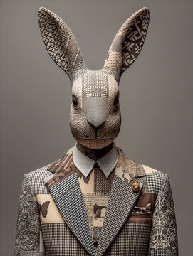 Easter Bunny Business Man