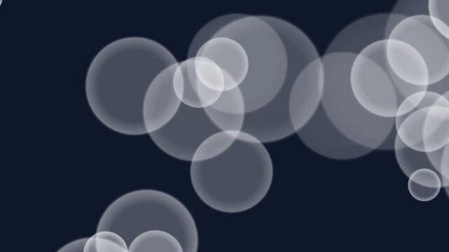 Abstract Floating White Bubbles Bokeh Overlay Background