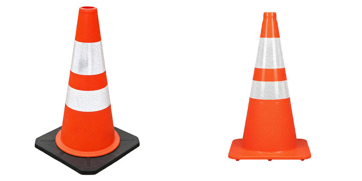 best collection of VLC traffic cone isolated on white background,,.PNG