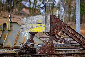 Prellbock alt, Eisenbahn DB