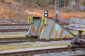Prellbock f&uuml;r Bahn alt