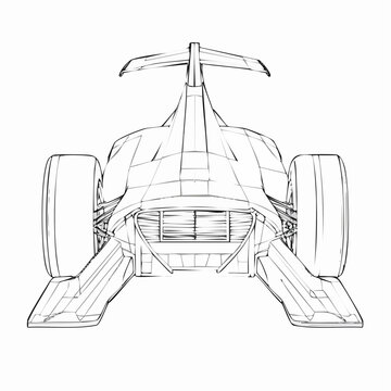 Futuristic Spacecraft Design with Angular Lines and Minimalist Aesthetic.