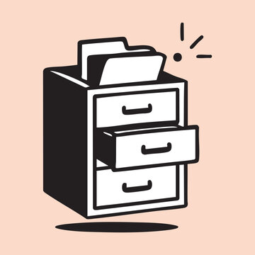 Filing cabinet and office supplies